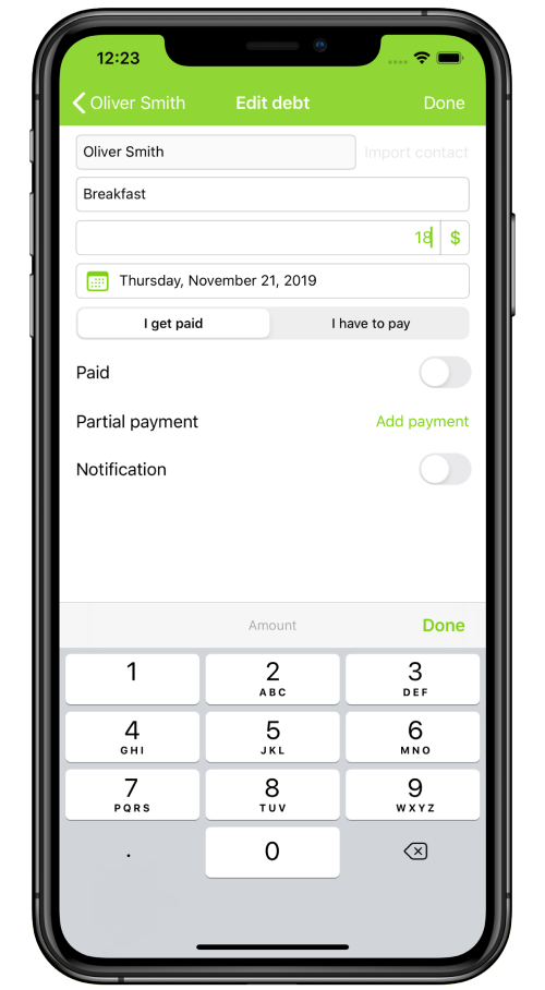screenshot who owes me app edit debts